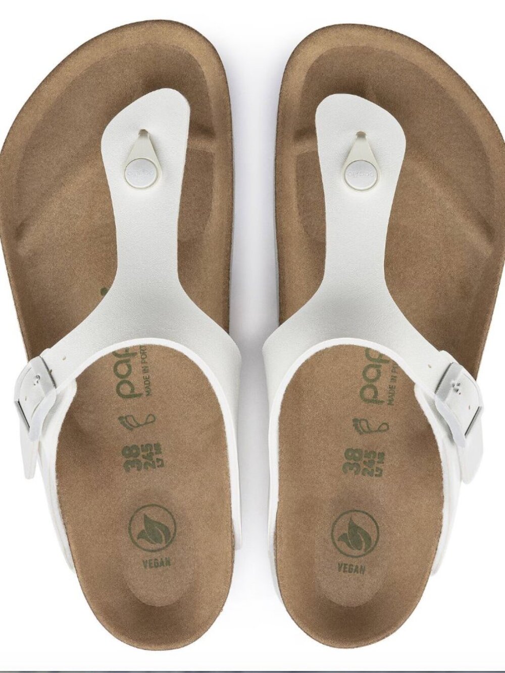Birkenstock Gizeh Platform Vegan Sandals – White – Size EU 38 (US 7–7.5) - Picture 13 of 15